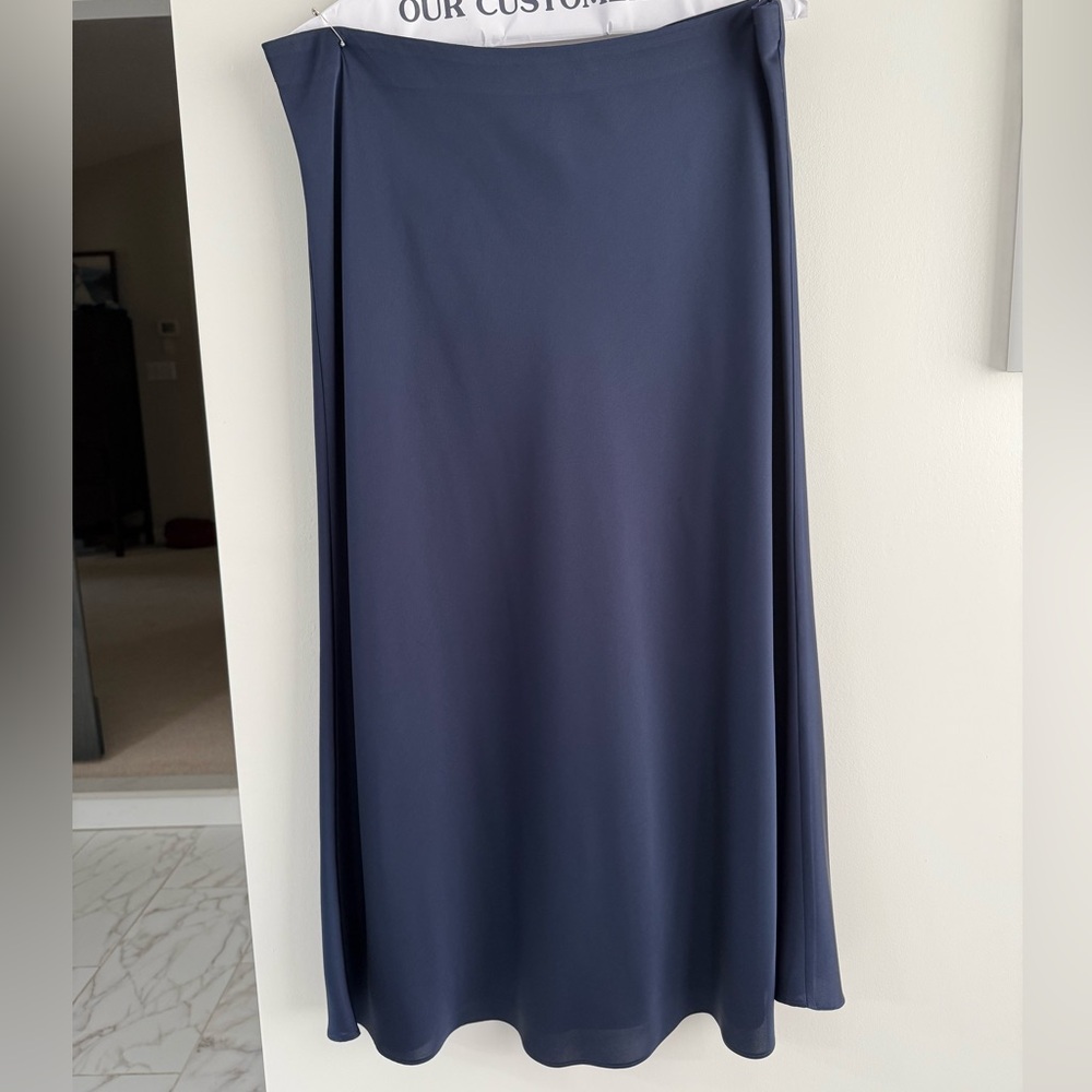 J. Crew Navy Blue “Gwyneth” Slip Skirt